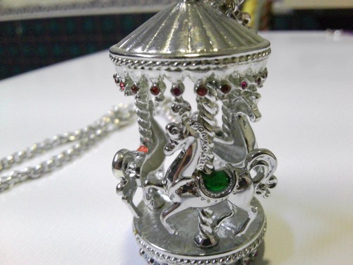 Vintage Bob Mackie Carousel Pendant Necklace