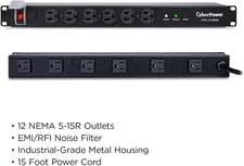 CyberPower CPS1215RMS Rackmount PDU 12 Outlet 15 ft Power Cord Power Strip