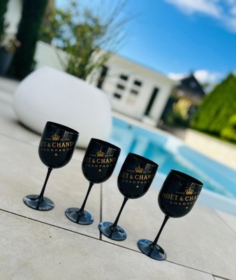 1 Stk. Moet Chandon, Ice Imperial Champagner Glas Acryl Becher  schwarz , NEU