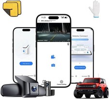 Wefoka Front 4K  Rear 1080p Dash Cam Fit for Ford Bronco Sport 2021-2024: 128GB