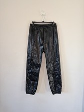 SHEIN Black Faux Leather Jogger Pants Women  s Size M Drawstring Waist