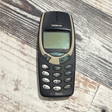 Nokia 3310 Black Silver 2G T-Mobile Vibration Single SIM Bar Cell Phone