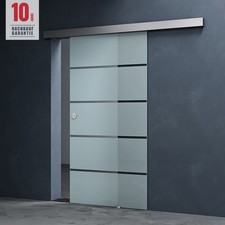 Glasschiebetür komplettset Softclose Zimmertür Softstop Schiebetür 8mm ESG NEU!!