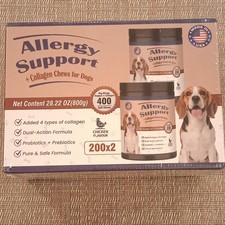Allergy Support Collagen Soft Chews for Dogs, Chicken Flavor, 400 Count