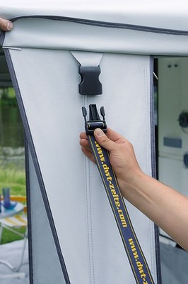 dwt Sicherheitsgurt Plus/Plus XL Set Zelt Zubehör Wohnwagen Spanngurt Sturmband