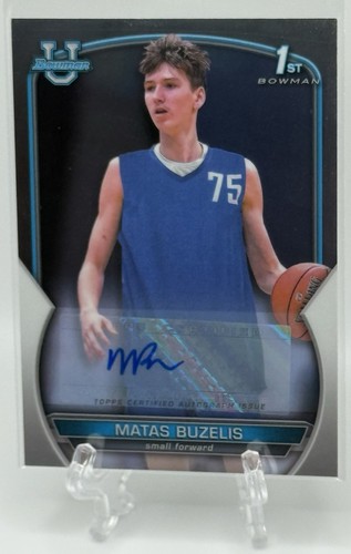 Matas Buzelis 2022-23 Bowman University Chrome U 1st Bowman Auto Autograph Bulls