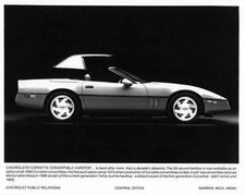 1989 Chevrolet Corvette Convertible Hardtop Press Photo 0452