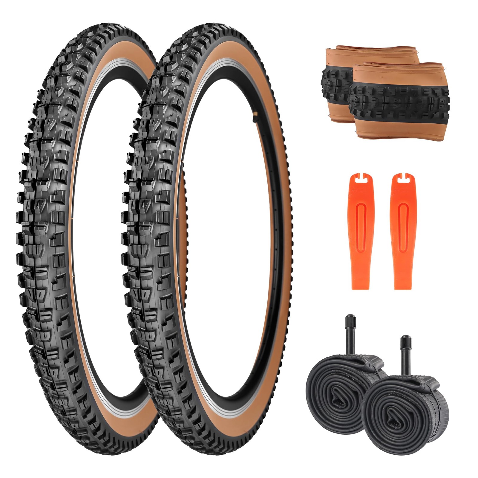 Mountain City Bicycle Tires with Aggressive Tread, Anti-Slip, Excellent Grip ...