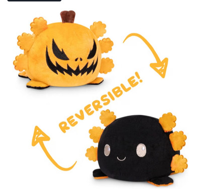 TeeTurtle Original Reversible Axolotl Plushie Pumpkin NEW Halloween