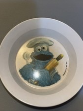 1977 Vintage Sesame Street Cookie Monster Jim Henson Muppets Inc Kid's Bowl Dish