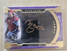 2018 Topps Five Star Golden Graphs Autograph #FGG-YM Yadier Molina No 22 of 25