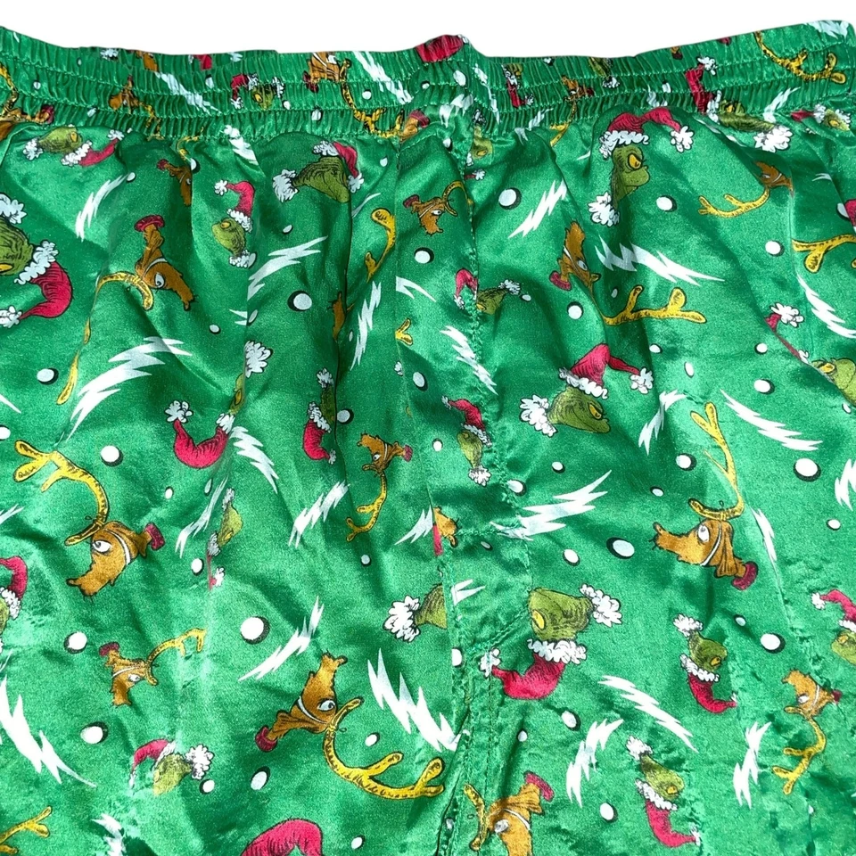 Calzoncillos boxer medianos vintage Dr Seuss Grinch para hombre 100 % seda estola Navidad 1994 Foto 4 de 4