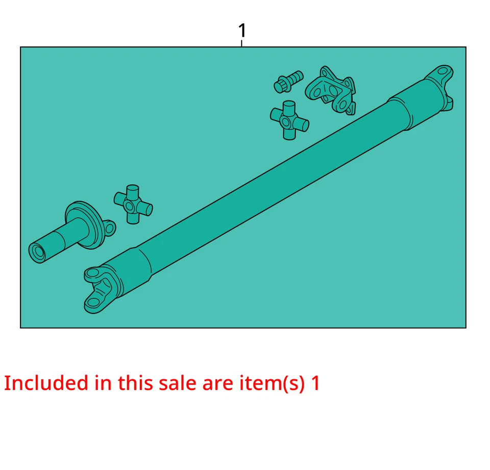 Rear Drive Shaft 145.0" Wb Assembly 2.7L 4WD Fits 18-20 FORD F150 PICKUP 822668 - Imagem 2 de 4