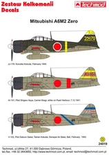 Techmod Decals 1/24 MITSUBISHI A6M2 ZERO Japanese WWII Fighter Part 2