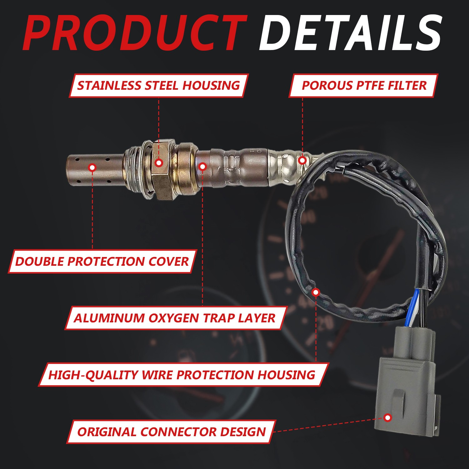 Maxfavor 2Pcs Downstream 02 Oxygen O2 Sensor for 2010-15 Rolls-Royce Ghost 6.6L