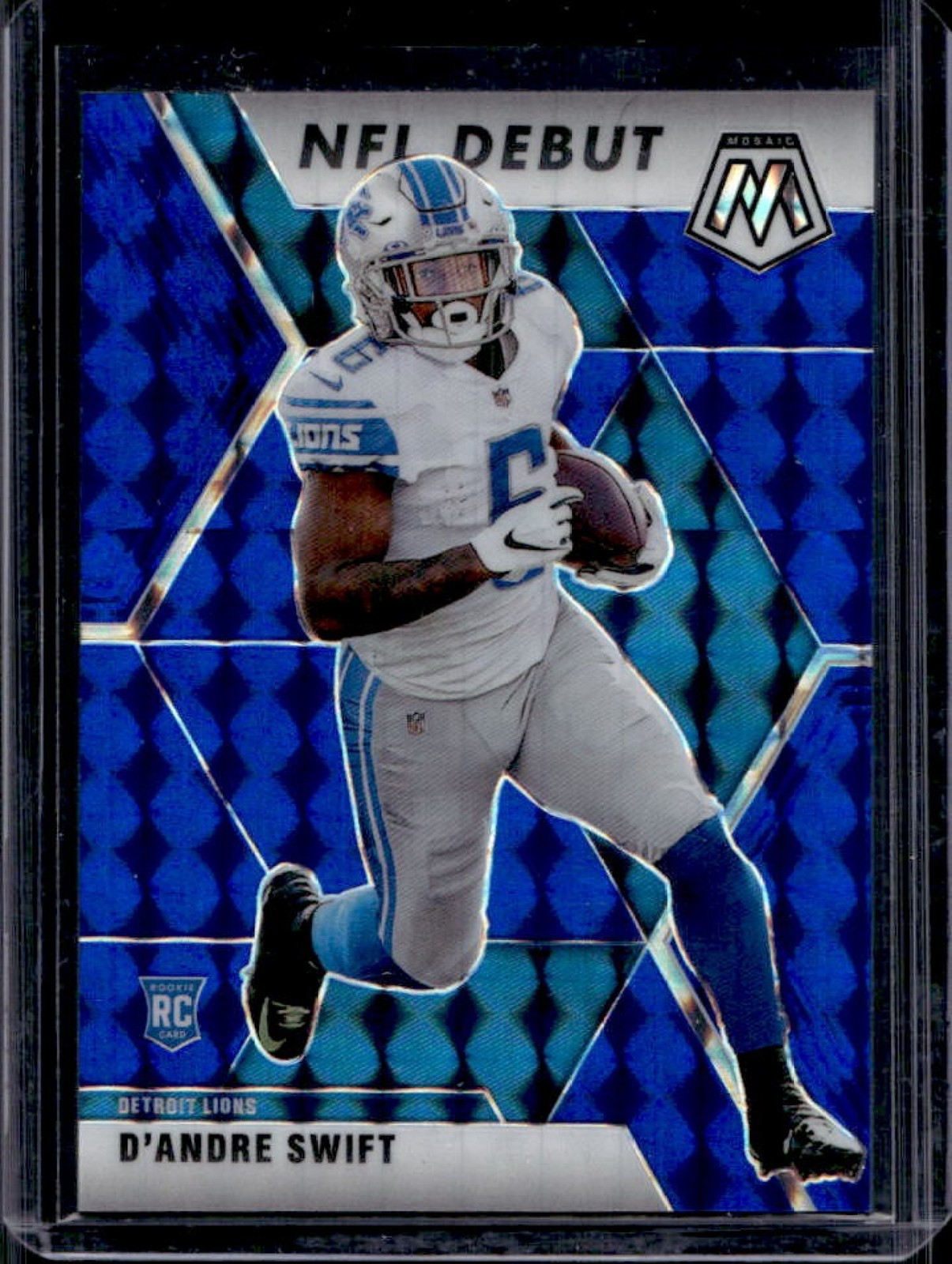 2020 Panini Mosaic D Andre Swift RC Prizm Blue Rookie #/99 Lions