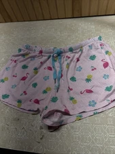 Secret Treasures, Aloha" Tropical Patterned Pajama Shorts Size M (8-10)