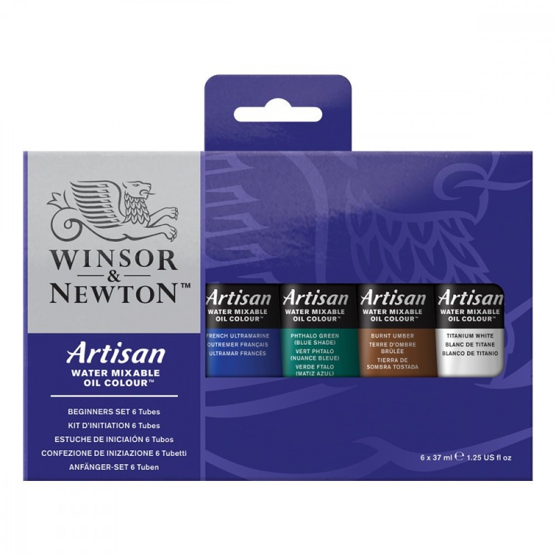 Coffret peinture à l'huile Winsor & Newton avec set de 6 tubes de couleurs fines