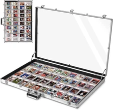 Trade Show Display Case, Aluminum and Acrylic Card Case with Lockable Hanger, La