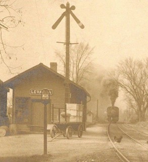 Real Photo Levanna NY RR Depot Postcard 1908