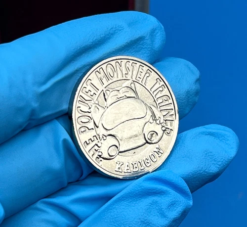 Snorlax  ( silver coin ) HP 700 Pokemon METAL Battle  Japanese