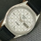 VINTAGE SEIKO 5 AUTOMATIC 7009A JAPAN MENS WHITE COLOR DIAL WATCH a2912-U