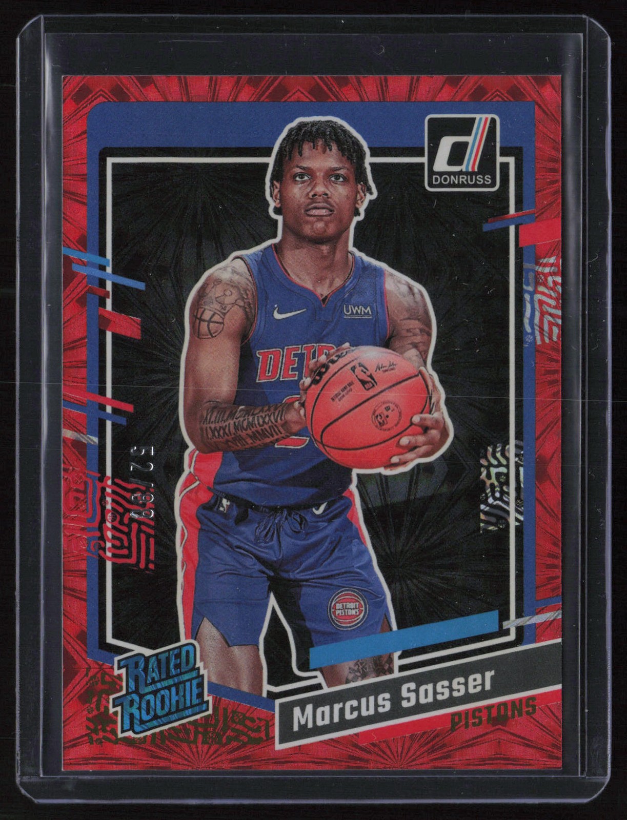 2023-24 Donruss #222 Marcus Sasser Fireworks Red #/88
