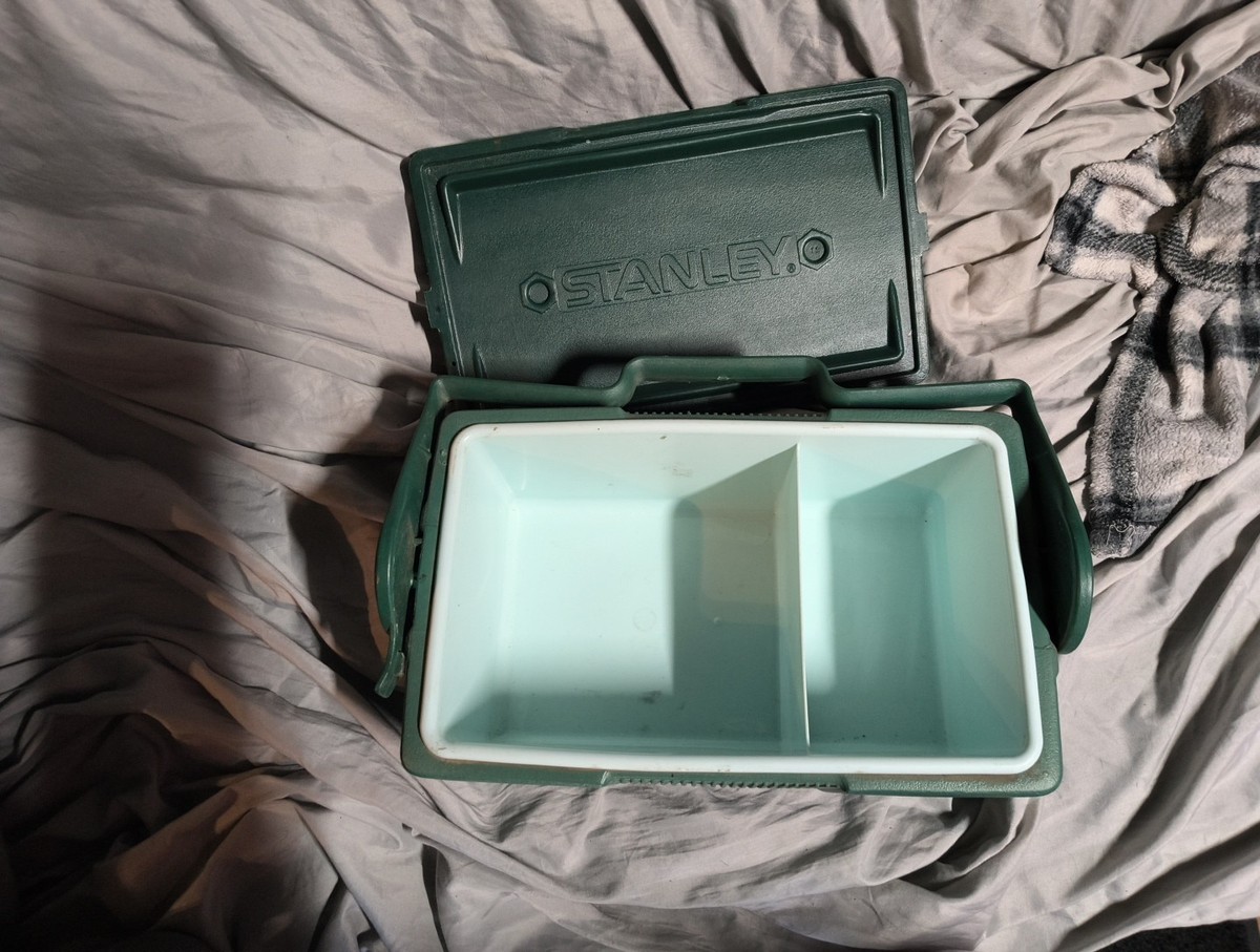 Vintage Aladdin Stanley Green Lunch Box Cooler Hard Case Camping