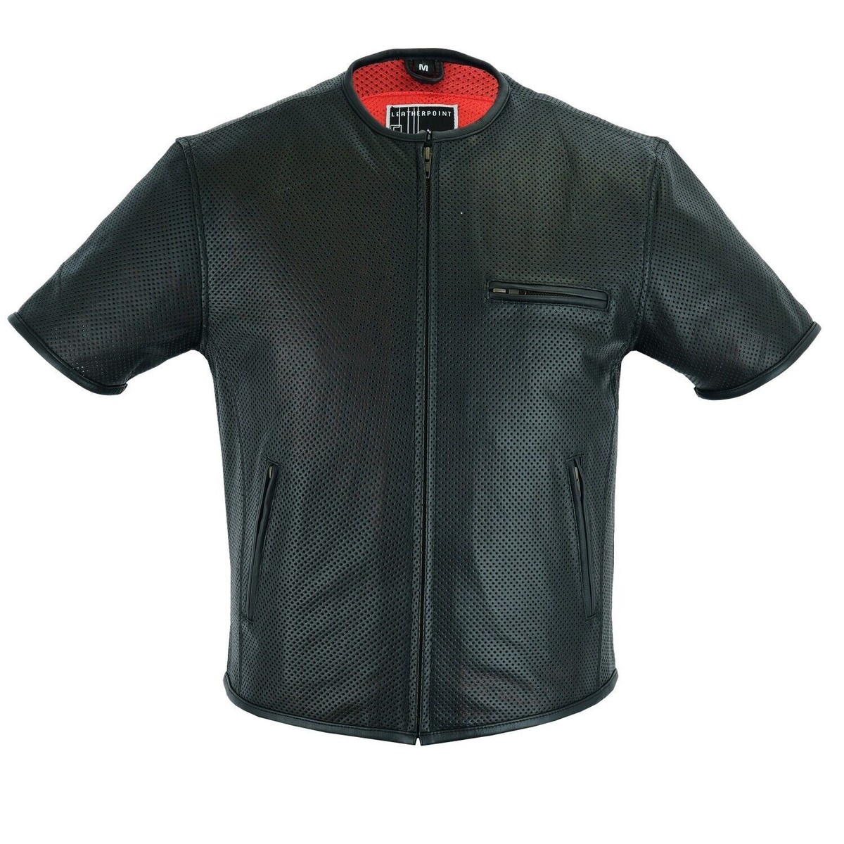 Herren Lederweste Biker-Kutte MF500 – Rocker-Look Aus Echtem Rindsleder, Mit Karabiner-Verschluss