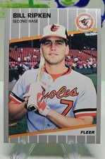 1989 Fleer - Billy Ripken #616 Black Box on Bat Knob Orioles VIII