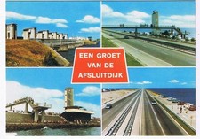 Holland Netherlands Postcard Monument Afsluitdijk Friesland Enclosing Dam Multi