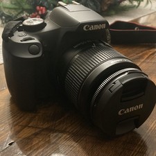 Canon EOS 2000D Digital SLR Camera Black 18-55mm Lens USB Auto Focus Bag