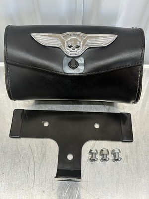 2008-2011 Harley-Davidson Rocker Front Leather Fork Bag FXCW FXCWC RARE Pouch