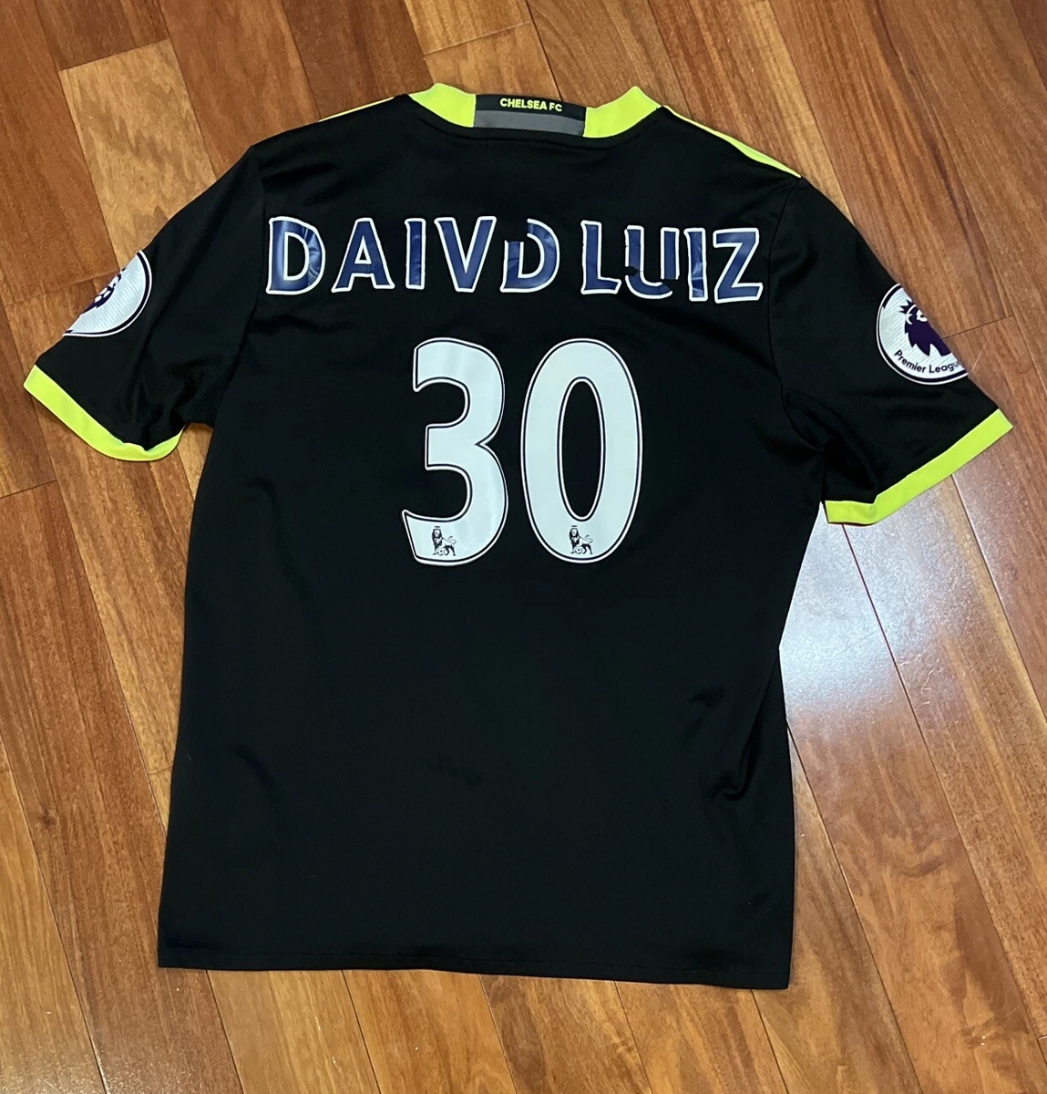 Chelsea No30 David Luiz Away Long Sleeves Jersey