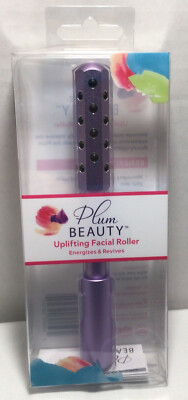 Plum Beauty Purple Uplifting Facial Roller Massager Energizes Revives Skin New
