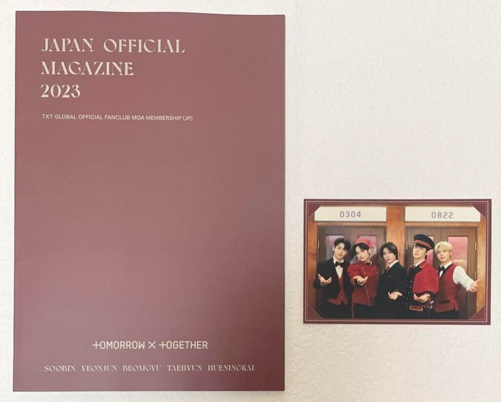 TXT JAPAN OFFICIAL MAGAZINE BOOK 2022 2023 Fan Club Goods postCard