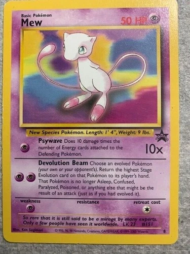 Pokémon TCG Mew Wizards Black Star Promos 8 Regular Promo