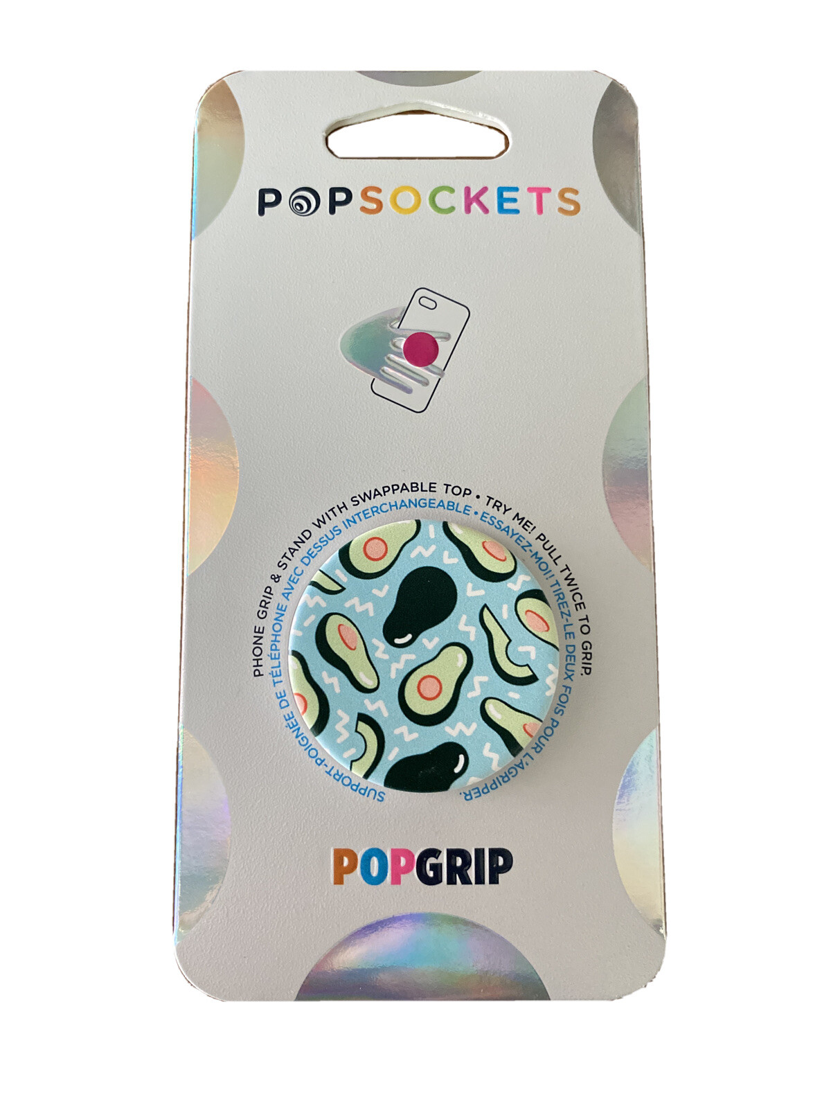 PopSocket Avocado Party Blue Holder Grip PopSocket Swappable Top AUTHENTIC!-image
