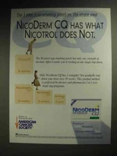 1996 NicoDerm CQ Nicotine Patch Ad - Nicotrol Does Not