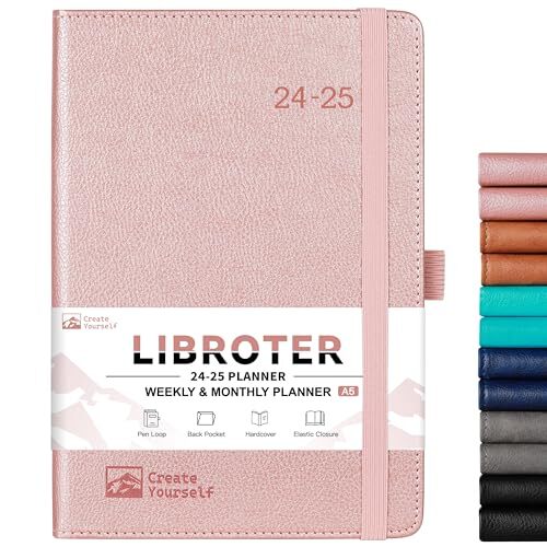 2024-2025 Planner - Planner 2024-2025, 2024-2025 Weekly Monthly Rose Gold