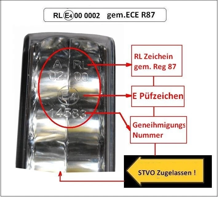 LED Tagfahrleuchten R87 Modul E-Prüfzeichen E9 16SMD Tagfahrlicht TFL - Bild 2 von 4
