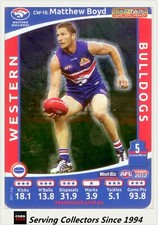 2012 AFL Teamcoach Card Captain Wild Card CW18 MATTHEW BOYD-W.BULLDOGS