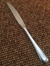 Oneida Stainless Glossy SAND DUNE Wide Indent Center Rnd Tip HOLLOW DINNER KNIFE