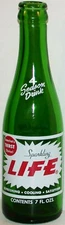 Vintage soda pop bottle SPARKLING LIFE Excel Breese Illinois 1968 unused n-mint+