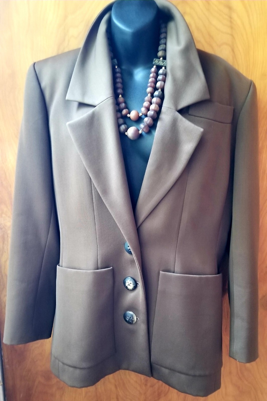 Blazer Cognac Marrone Vintage anni '80 Yves Saint Laurent Rive Sinistro 42 8