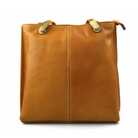 Borsa A Tracolla Donna In Vera Pelle YERUUE – Piccola Borsa Per Cellulare Con Portacarte E Blocco RFID, 3 In 1, Marrone, 19,5x11,5x5 Cm - 4