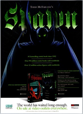 Spawn Animated Movie Print Ad VHS Poster Art PROMO Original Todd