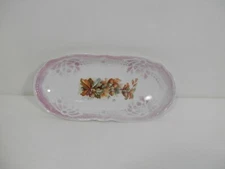 Altenburg China Celery Dish Relish pink w/ Acorn Transfer Germany