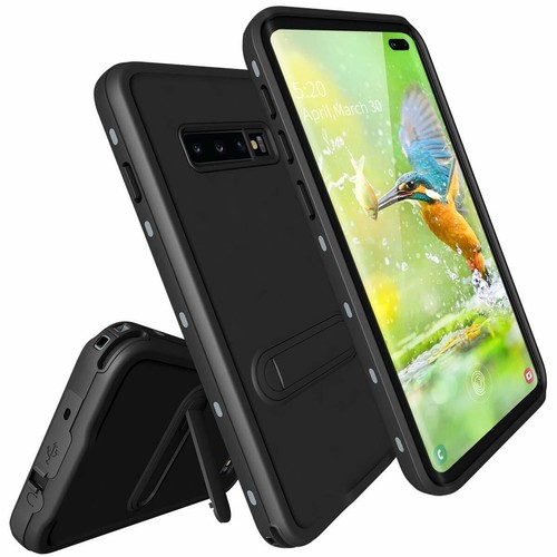 Waterproof Case For Samsung Galaxy S10 Plus Shockproof with Built-in Kickstand - Picture 8 of 9