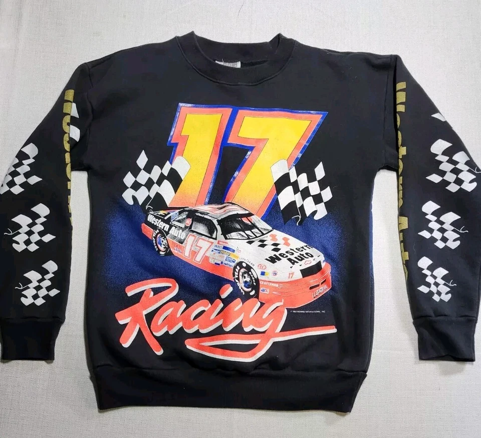 Sudadera Western Auto Racing #17 Darrell Waltrip Vintage Cuello Redondo M NASCAR AOP Foto 2 de 4